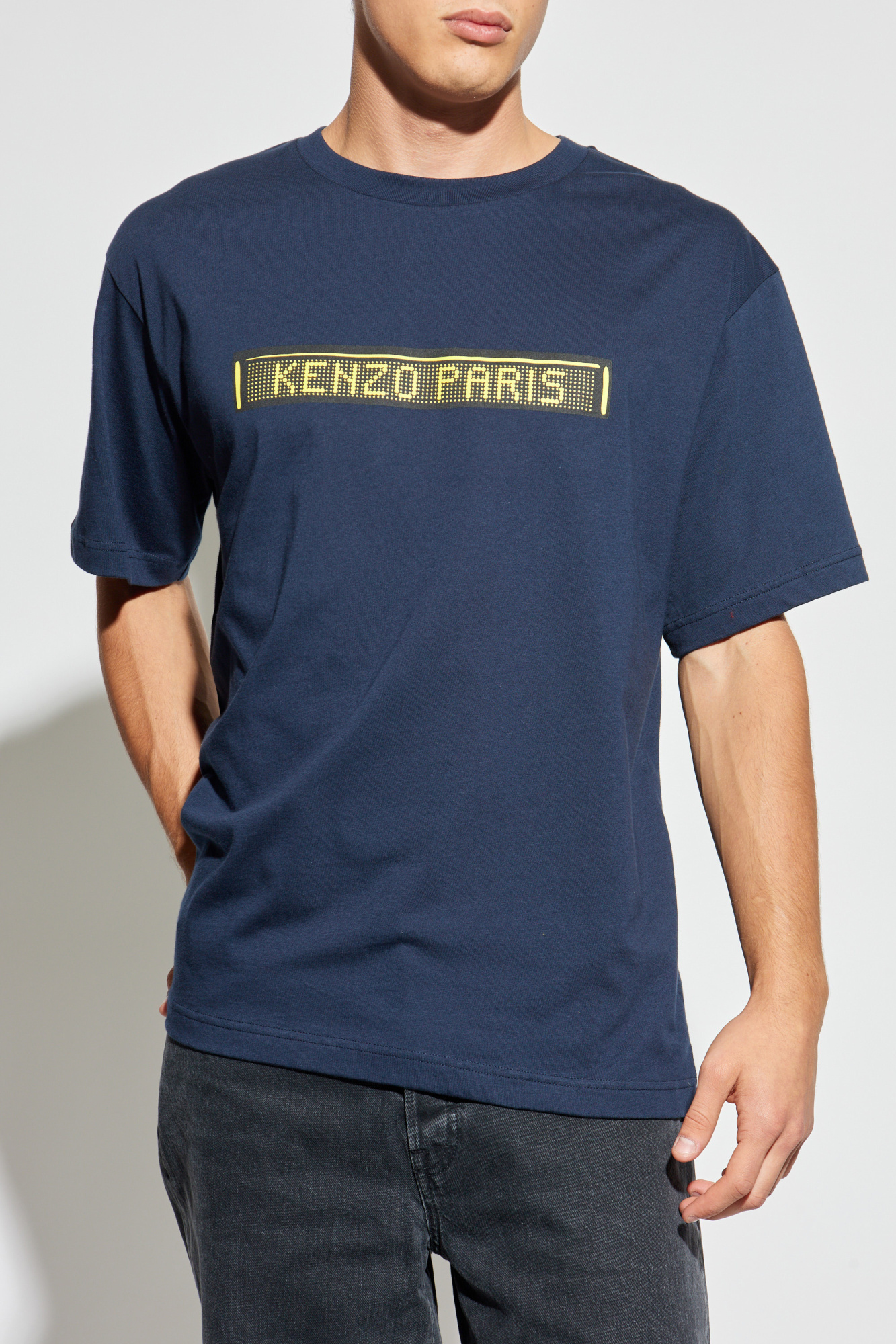 Navy blue T-shirt with print Kenzo - Vitkac AS